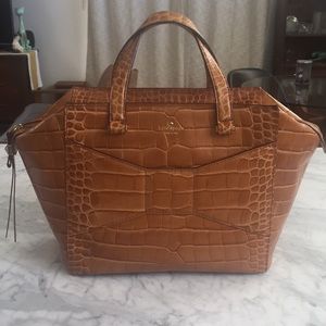 Kate Spade 2 Park Avenue Beau bag croc embossed